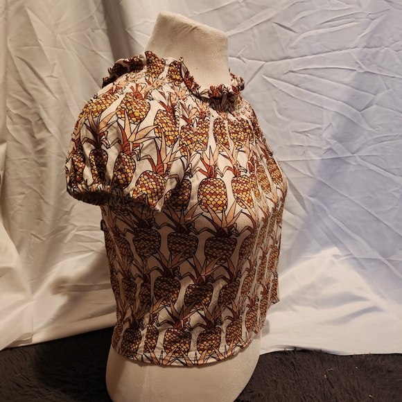 Pineapple Anthropologie top - Picture 3 of 7